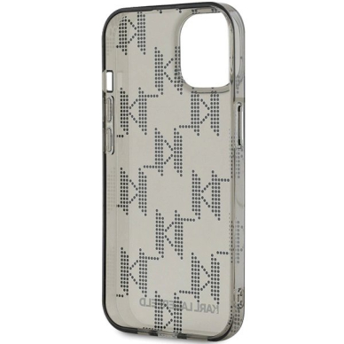 Karl Lagerfeld IML Mono KL Pattern  Cord dėklas iPhone 15 / 14 / 13 - Juodas 5