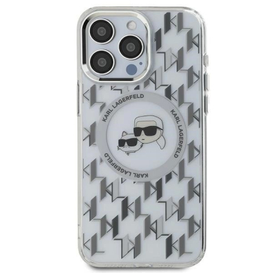 Dėklas Karl Lagerfeld IML Monogram Karl  Choupette Head MagSafe  iPhone 15 Pro Max - Skaidrus 2