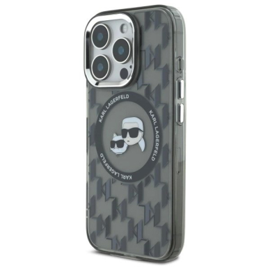 Dėklas Karl Lagerfeld IML Monogram Karl  Choupette Head MagSafe  iPhone 16 Pro Max - Juodas 1