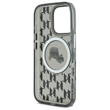 Dėklas Karl Lagerfeld IML Monogram Karl  Choupette Head MagSafe  iPhone 16 Pro Max - Juodas 6