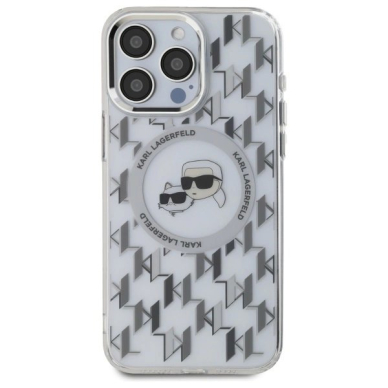 Dėklas Karl Lagerfeld IML Monogram Karl  Choupette Head MagSafe  iPhone 16 Pro Max - Skaidrus