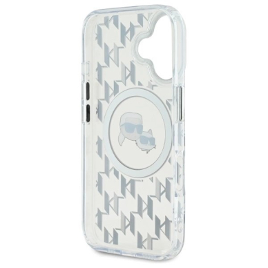 Dėklas Karl Lagerfeld IML Monogram Karl  Choupette Head MagSafe iPhone 16  - Skaidrus 6