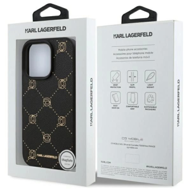 Dėklas Karl Lagerfeld Karl Head Magsafe iPhone 16 Pro  - Juodas 7