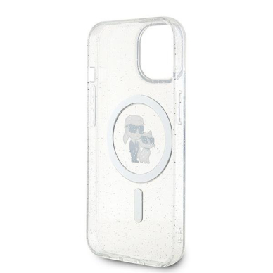 Karl Lagerfeld Karl&amp;Choupette Glitter MagSafe case for iPhone 15 - transparent 6