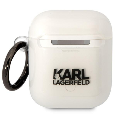 Dėklas ausinėms Karl Lagerfeld Ikonik Choupette KLA2HNCHTCT Airpods 1/2 Permatomas 1