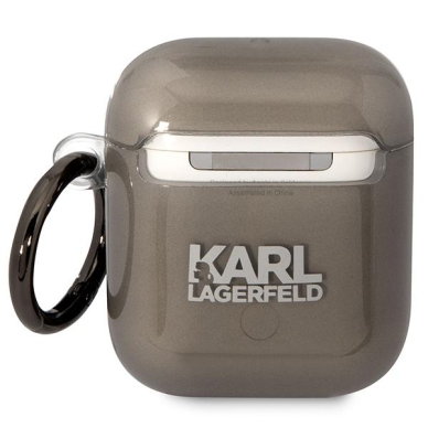 Dėklas ausinėms Karl Lagerfeld Karl`s Head KLA2HNIKTCK AirPods 1/2 Juodas 1