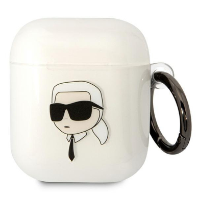 Dėklas ausinėms Karl Lagerfeld Karl`s Head KLA2HNIKTCT AirPods 1/2 Permatomas