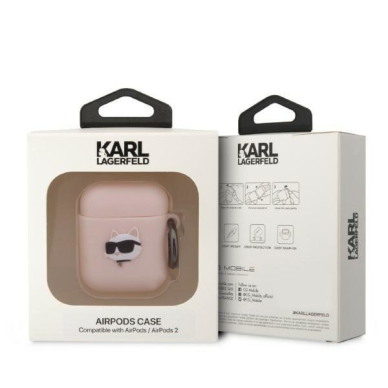 Dėklas Karl Lagerfeld KLA2RUNCHP AirPods 1/2 Rožinis 2