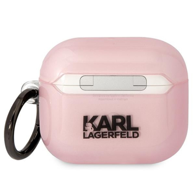 Dėklas ausinėms Karl Lagerfeld Ikonik Choupette KLA3HNCHTCP Airpods 3 Rožinis 1