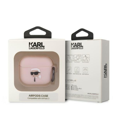 Dėklas Karl Lagerfeld KLA3RUNIKP AirPods 3 Rožinis 2