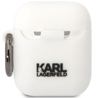 Dėklas ausinėms Karl Lagerfeld Choupette KLACA2SILKCW AirPods 1/2 Baltas 1