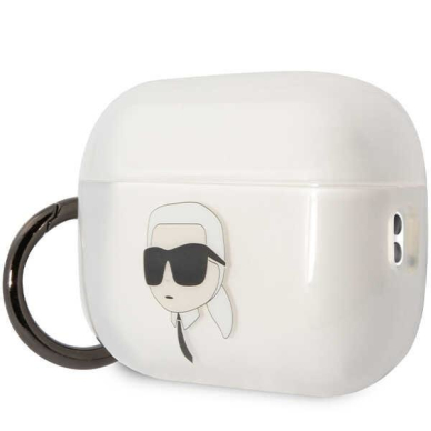 Dėklas ausinėms Karl Lagerfeld Ikonik KLAP2HNIKTCT Airpods Pro 2 Permatomas 2