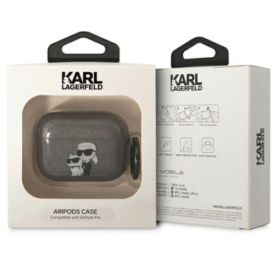 Dėklas ausinėms Karl Lagerfeld Choupette KLAPHNKCTGK Airpods Pro Juodas 2