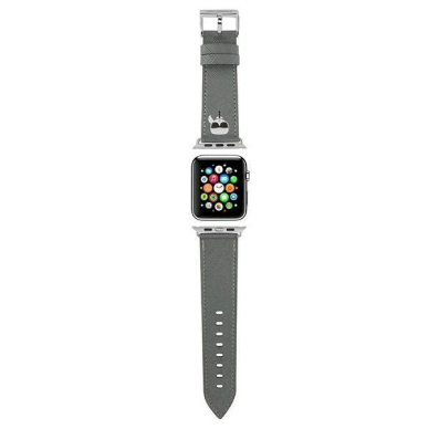 Karl Lagerfeld KLAWMOKHG Apple Watch Apyrankė 38/40 / 41mm Pilka Apyrankė Saffiano Karl Heads