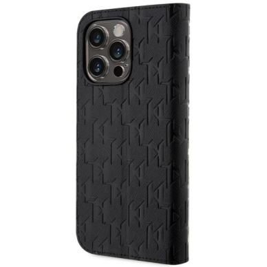 Dėklas Karl Lagerfeld Saffiano Monogram KLBKP14LSAKLHPK iPhone 14 Pro Juodas 1