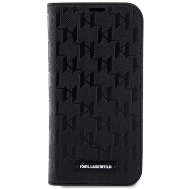 Dėklas Karl Lagerfeld Saffiano Monogram KLBKP14LSAKLHPK iPhone 14 Pro Juodas 2