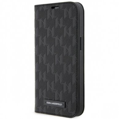 Dėklas Karl Lagerfeld Saffiano Monogram KLBKP14SSAKLHPK iPhone 14 Juodas