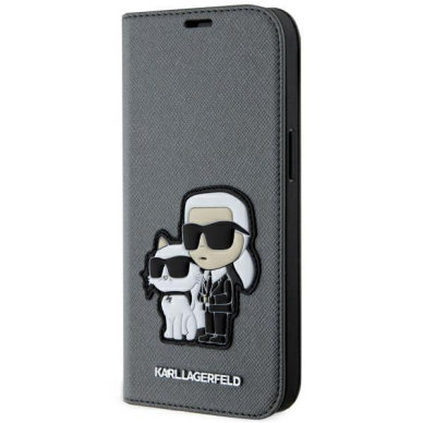 Dėklas Karl Lagerfeld Choupette KLBKP14SSANKCPG iPhone 14 Sidabrinis