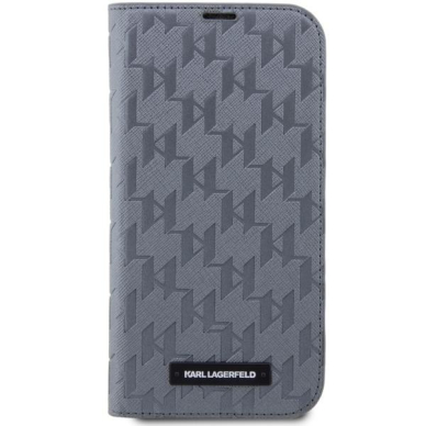 Dėklas Karl Lagerfeld Saffiano Monogram KLBKP14XSAKLHPG iPhone 14 Pro Max Sidabrinis 2