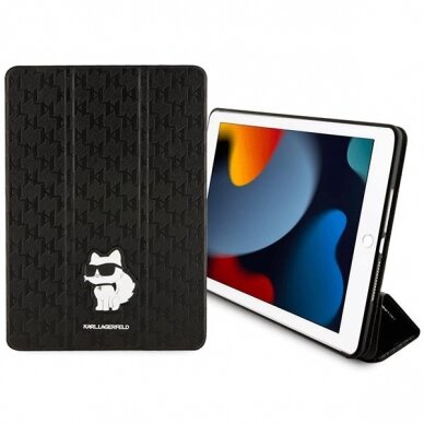 Dėklas Karl Lagerfeld Saffiano Monogram Choupette KLFC10SAKHPCK iPad 10.2 Juodas 2