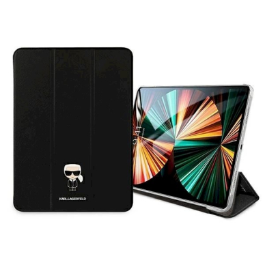 Karl Lagerfeld KLFC12OKMK iPad 12.9" Pro 2021 Book Cover czarny/black Saffiano Karl Iconic 3