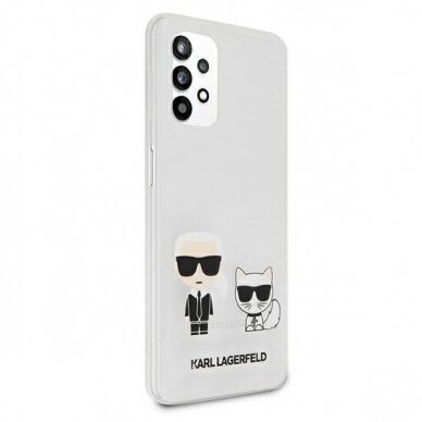 Akcija! Originalus Karl Lagerfeld dėklas KLHCA32CKTR A326 A32 5G Permatomas Karl &amp; Choupette  3