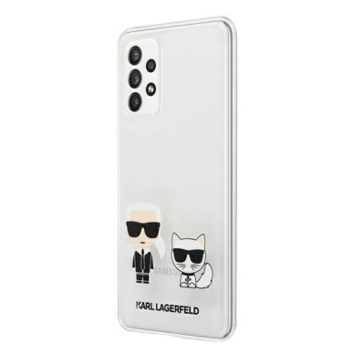 Originalus Karl Lagerfeld dėklas KLHCA72CKTR A72 A725 Permatomas Karl Choupette 1