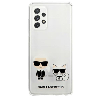 Originalus Karl Lagerfeld dėklas KLHCA72CKTR A72 A725 Permatomas Karl Choupette 2