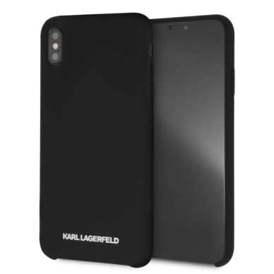 Akcija! Originalus Karl Lagerfeld Dėklas Klhci65Slbks Iphone Xs Max Hardcase Juodas Silicone