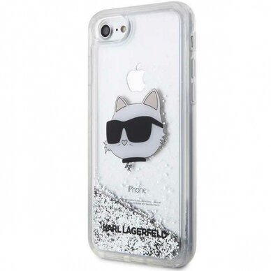 Dėklas Karl Lagerfeld Choupette Head KLHCI8LNHCCS iPhone 7/8/ SE 2020/2022 Sidabrinis 1