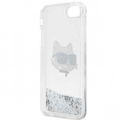 Dėklas Karl Lagerfeld Choupette Head KLHCI8LNHCCS iPhone 7/8/ SE 2020/2022 Sidabrinis 6