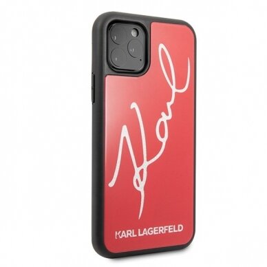 Originalus Karl Lagerfeld Dėklas Klhcn58Dlksre Iphone 11 Pro Raudonas Hard Case Signature Glitter 4