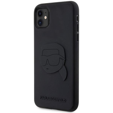 Dėklas Karl Lagerfeld Rubber Karl Head 3D KLHCN613DRKNK iPhone 11 / Xr Juodas 1