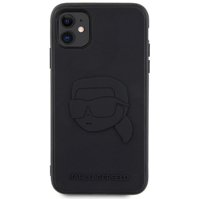 Dėklas Karl Lagerfeld Rubber Karl Head 3D KLHCN613DRKNK iPhone 11 / Xr Juodas 2