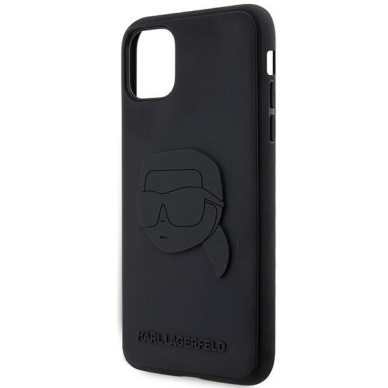 Dėklas Karl Lagerfeld Rubber Karl Head 3D KLHCN613DRKNK iPhone 11 / Xr Juodas 5