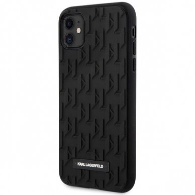 Dėklas Karl Lagerfeld 3D Monogram KLHCN61RUPKLPK iPhone 11 / Xr Juodas 1