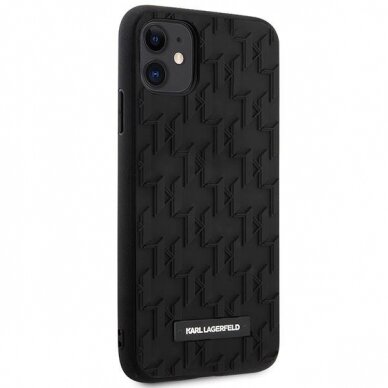 Dėklas Karl Lagerfeld 3D Monogram KLHCN61RUPKLPK iPhone 11 / Xr Juodas 3