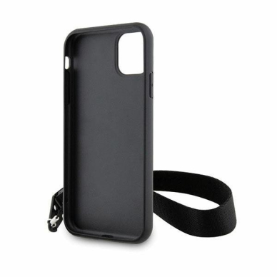 Dėklas Karl Lagerfeld Monogram Losange Saffiano KLHCN61SAKLMBSK iPhone 11 / Xr Juodas 6