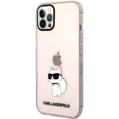 Dėklas Karl Lagerfeld Ikonik Choupette KLHCP12MHNCHTCP iPhone 12 /12 Pro Rožinis 1