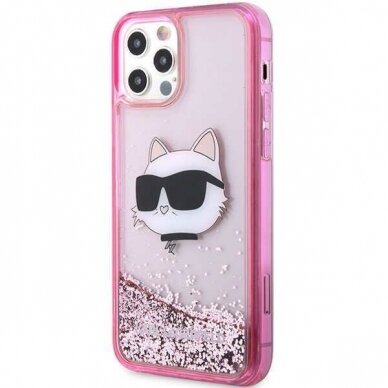 Dėklas Karl Lagerfeld Choupette Head KLHCP12MLNCHCP iPhone 12/ 12 Pro Rožinis 1