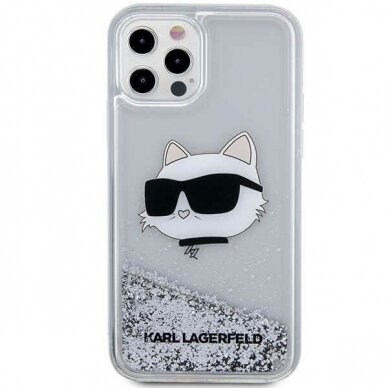 Dėklas Karl Lagerfeld Choupette Head KLHCP12MLNHCCS iPhone 12/ 12 Pro Sidabrinis 2