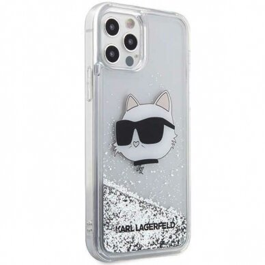 Dėklas Karl Lagerfeld Choupette Head KLHCP12MLNHCCS iPhone 12/ 12 Pro Sidabrinis 3