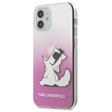 Akcija! Originalus Karl Lagerfeld Dėklas Klhcp12Scfnrcpi Iphone 12 Mini Rožinis Choupette Fun  1