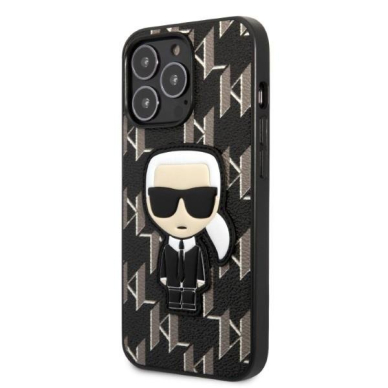 Dėklas Karl Lagerfeld Monogram Ikonik Patch KLHCP13LPMNIKBK iPhone 13 Pro / 13 Juodas 1