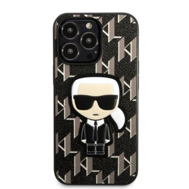 Dėklas Karl Lagerfeld Monogram Ikonik Patch KLHCP13LPMNIKBK iPhone 13 Pro / 13 Juodas 2