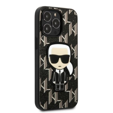 Dėklas Karl Lagerfeld Monogram Ikonik Patch KLHCP13LPMNIKBK iPhone 13 Pro / 13 Juodas 3