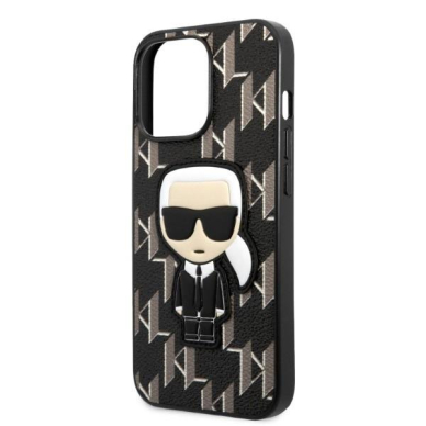 Dėklas Karl Lagerfeld Monogram Ikonik Patch KLHCP13LPMNIKBK iPhone 13 Pro / 13 Juodas 5