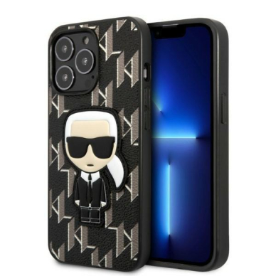 Dėklas Karl Lagerfeld Monogram Ikonik Patch KLHCP13LPMNIKBK iPhone 13 Pro / 13 Juodas