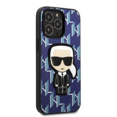 Dėklas Karl Lagerfeld Monogram Ikonik Patch KLHCP13LPMNIKBL iPhone 13 Pro / 13 Mėlynas 3