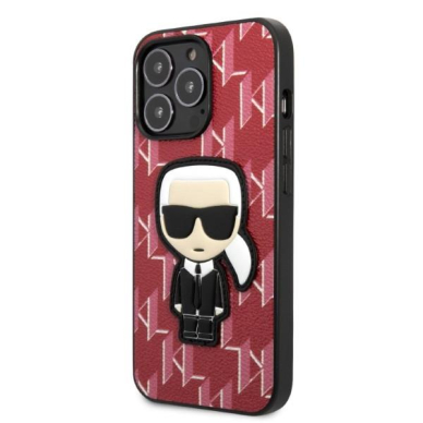 Dėklas Karl Lagerfeld Monogram Ikonik Patch KLHCP13LPMNIKPI iPhone 13 Pro / 13 Raudonas 1